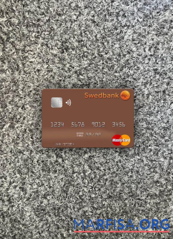Downloadable Sweden Swedbank mastercard photolook front download for verification